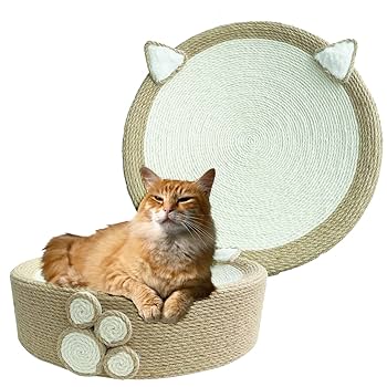 Amazon | WININMETA 猫 ベッド 猫 爪研ぎ 爪とぎ 猫 マット 天然
